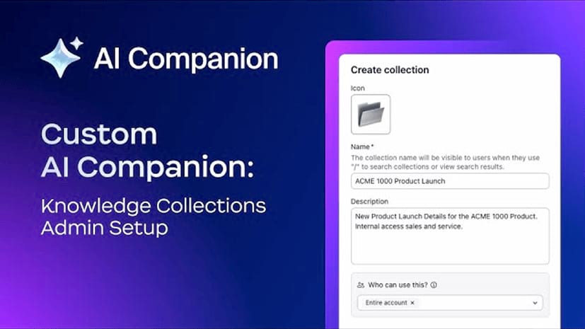 Custom AI Companion: Knowledge Collections admin setup 