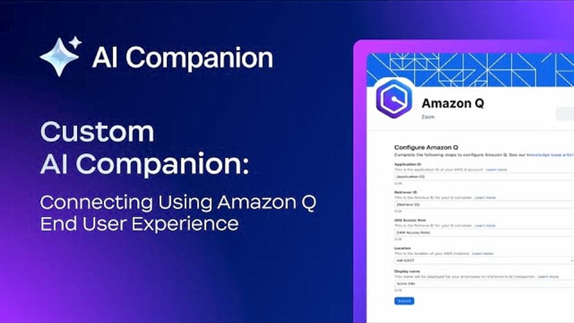 Custom AI Companion: Connecting using Amazon Q end user experience