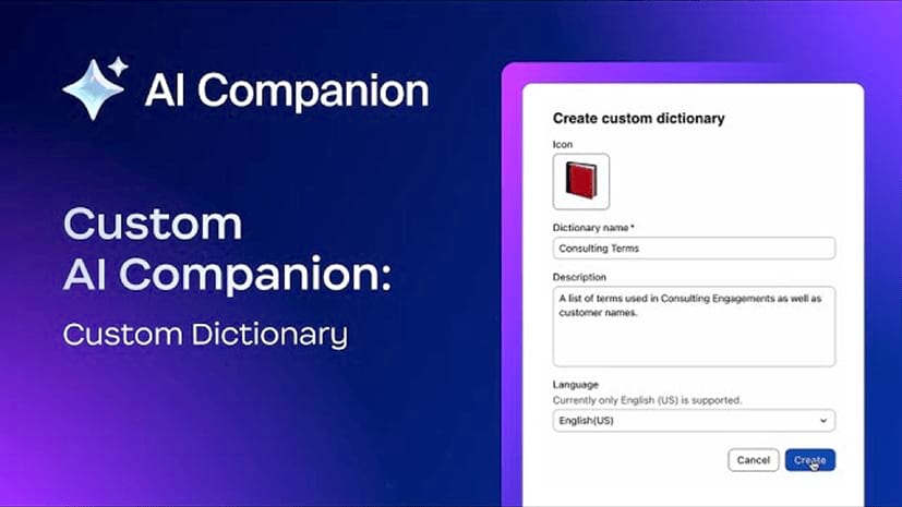Custom AI Companion: Custom dictionary