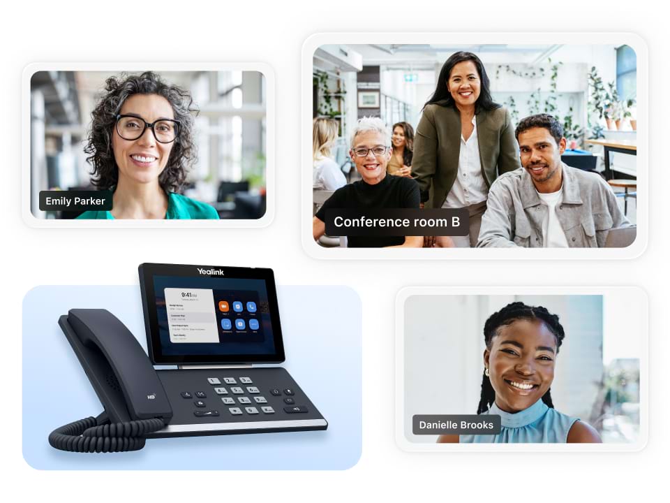 разделенные видео четырех участников