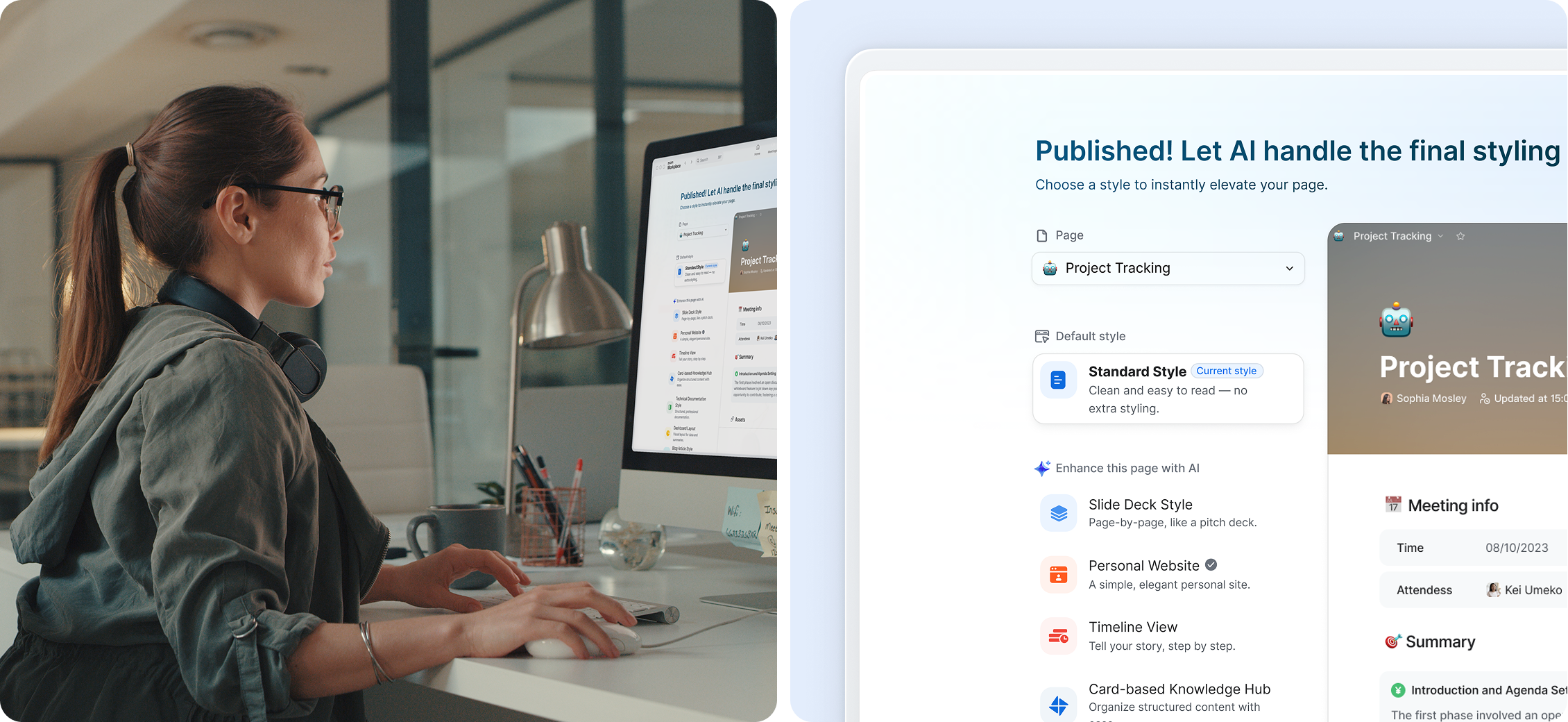 Content genereren voor pagina's met AI