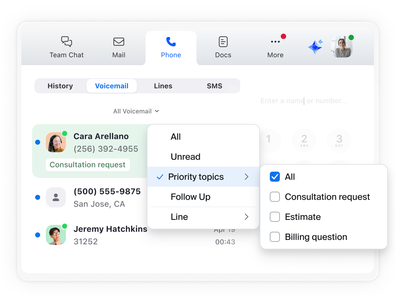 Voicemails sneller prioriteit geven