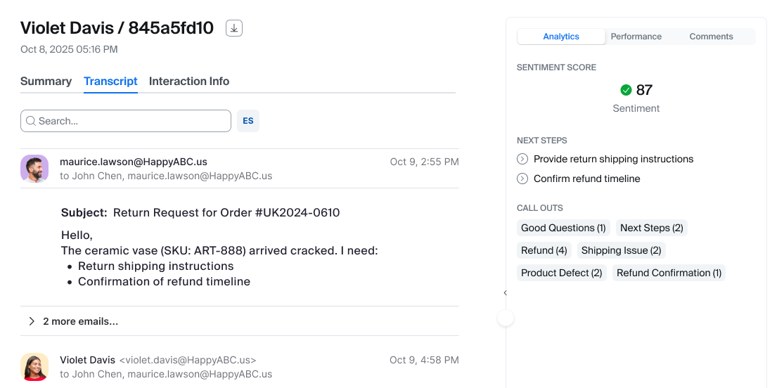 quality management for email 