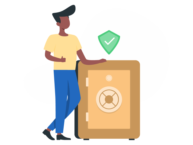 hombre con la mano en una bóveda