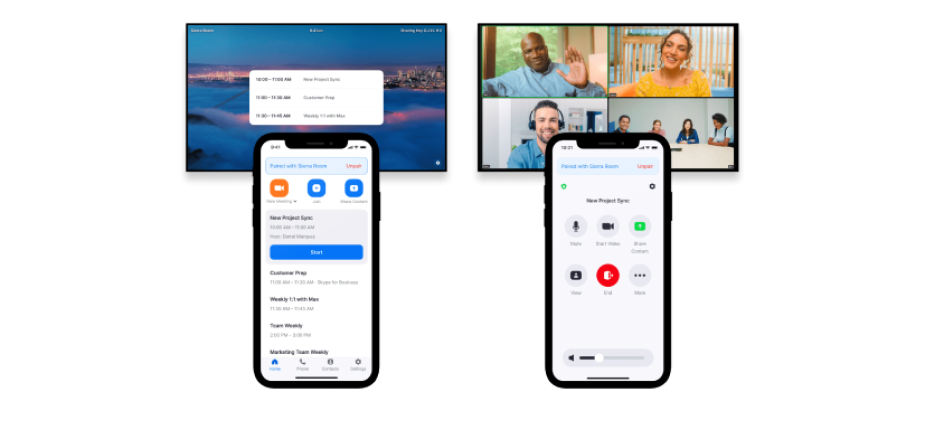twee telefoons naast elkaar