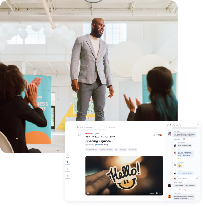 Software de evento virtual para eventos híbridos
