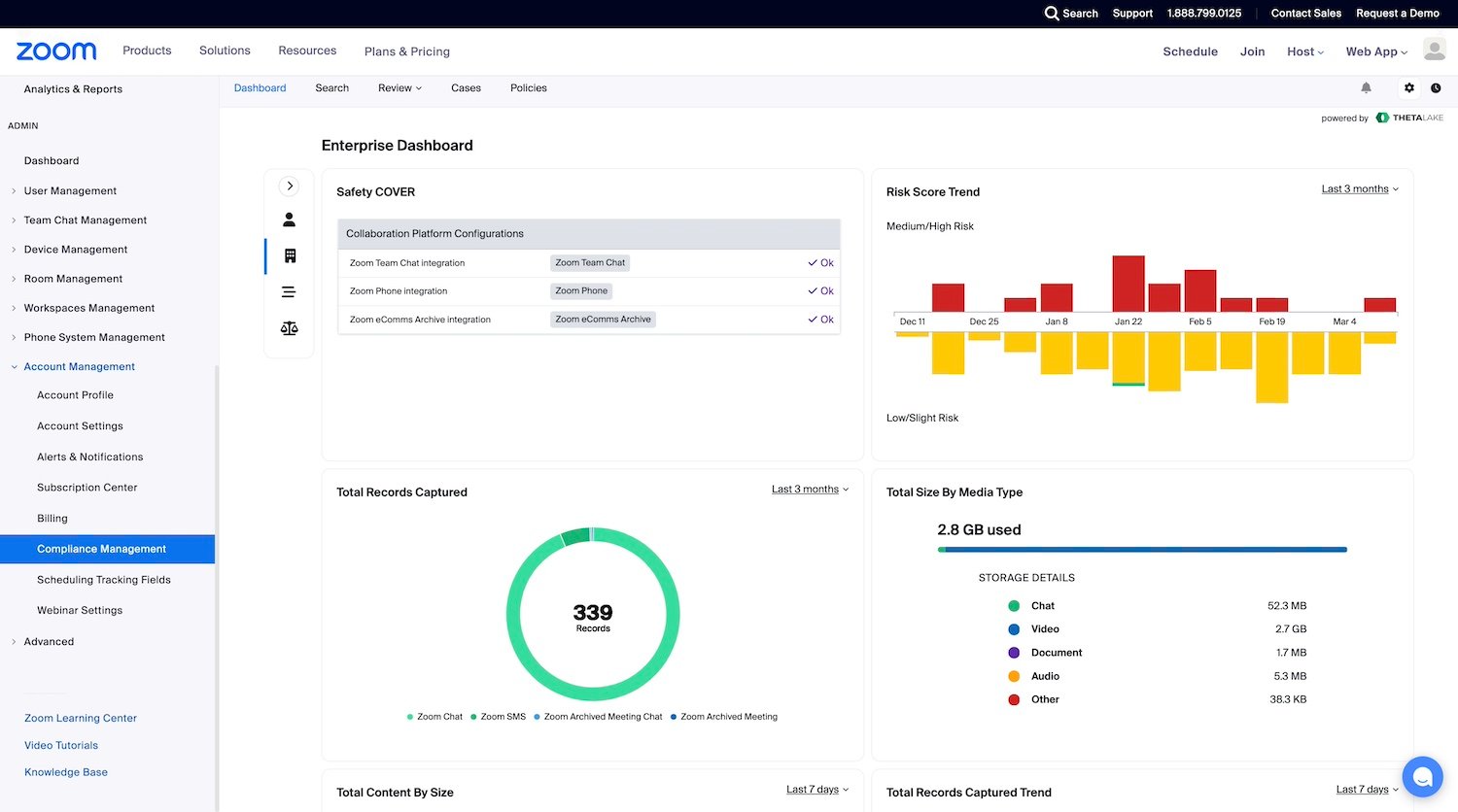 De tool Zoom Compliance Manager