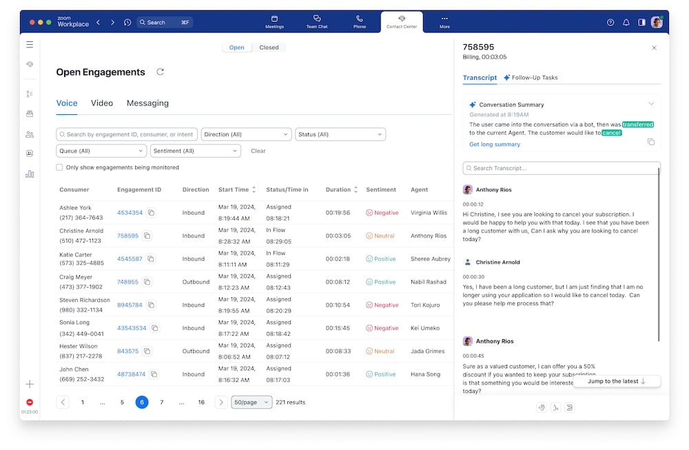 Zoom CX insights for Zoom Workplace