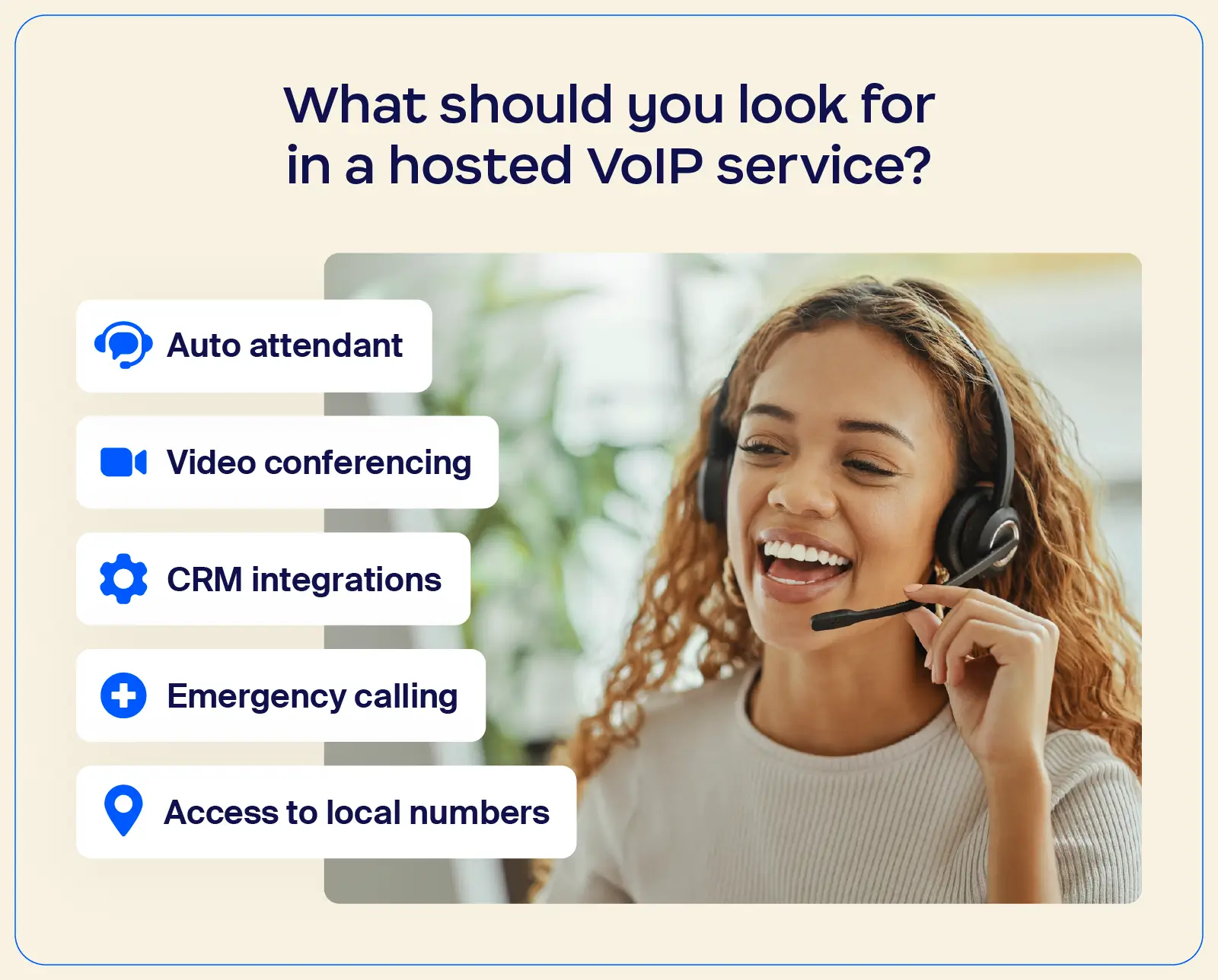 Illustration montrant les fonctionnalités de la VoIP