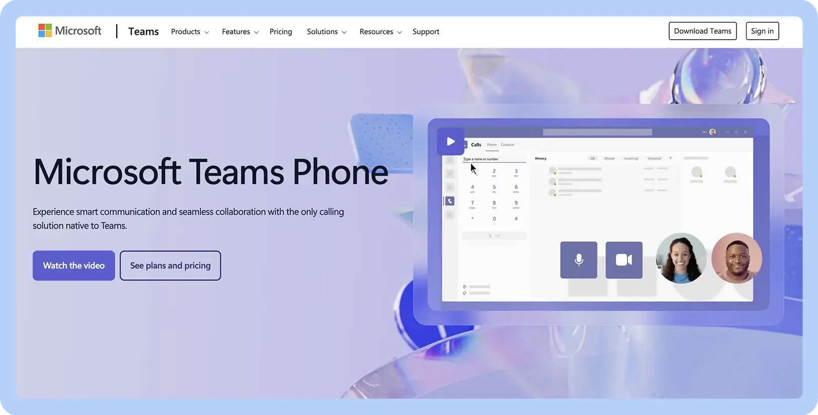 Screenshot of Microsoft Teams Phone