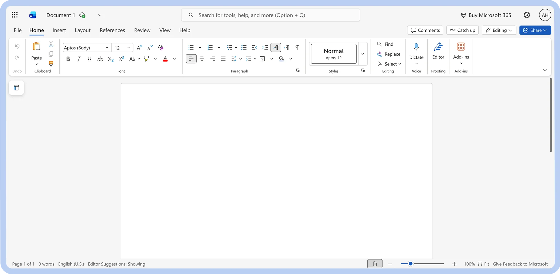 A screenshot of Microsoft Word